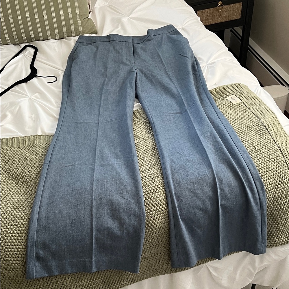 Stylish Blue Wide-Leg Pants